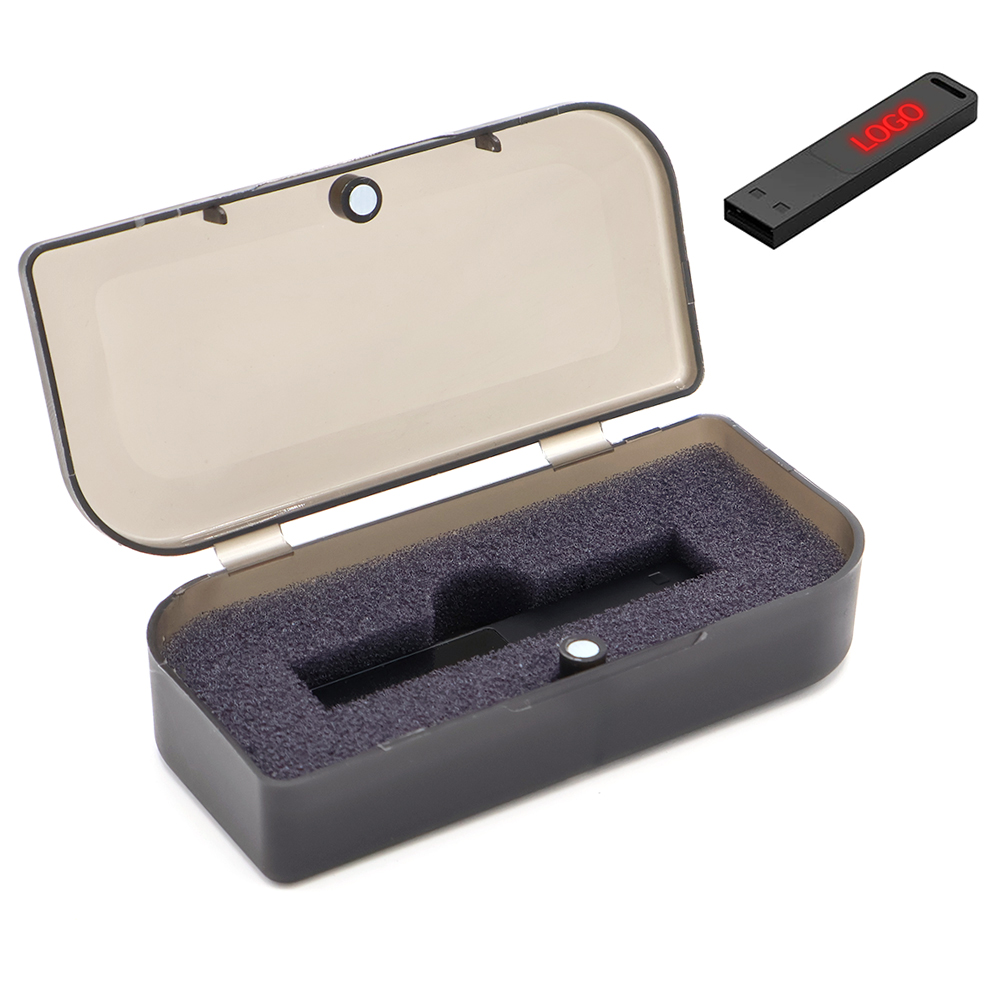 Флешка Suomi 16 Гб в футляре, с синей подсветкой для бизнеса