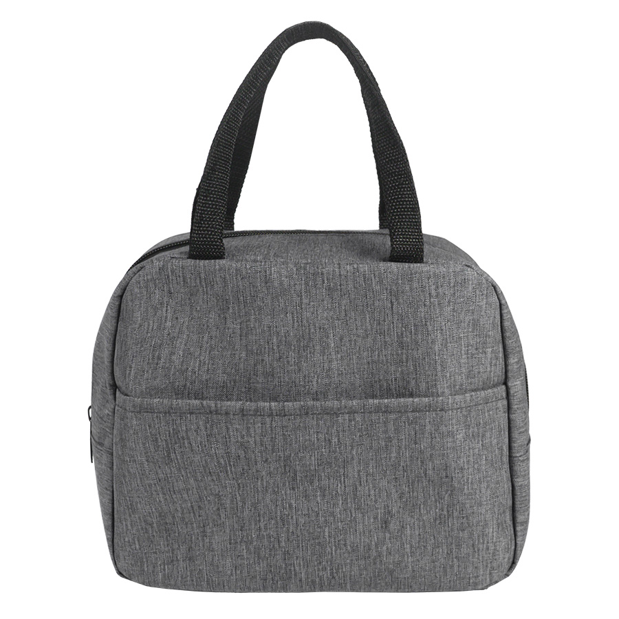 Термосумка "EAT", серый меланж, 24 x 21 x 12 см, полиэстер 300D для бизнеса
