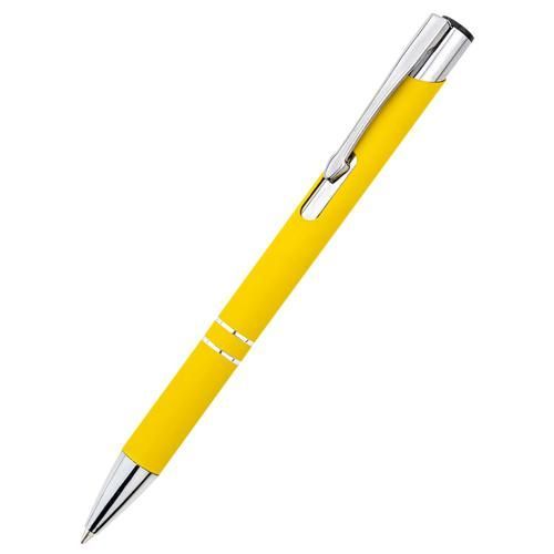 Ручка металлическая Molly софт-тач, желтая