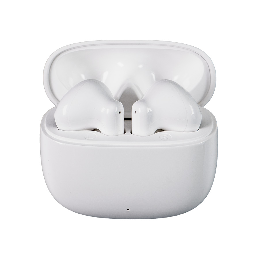 Наушники ECHO беспроводные без амбушюр, пластиковый корпус, белые для бизнеса