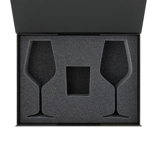 Ложемент под свечу Enigma + 2 бокала для вина в среднюю коробку-трансформер (арт. 695721)