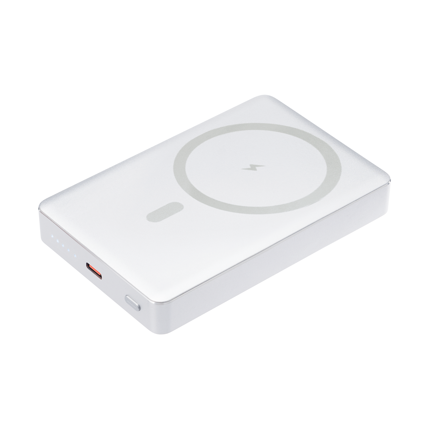 Внешний аккумулятор Атлантис Плюс PD (Atlantis PD Plus) 10000mAh с функцией беспроводной зарядки 15W, серебряный для бизнеса