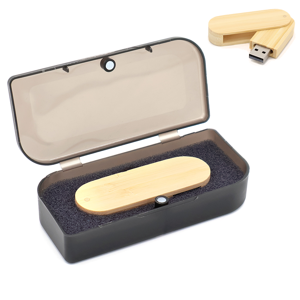 Флешка Green 16 Гб в футляре, светло-коричневый для бизнеса