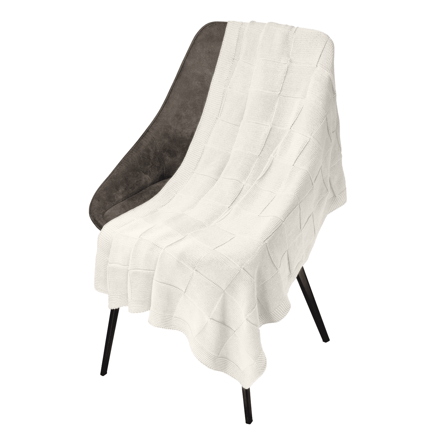 Плед Селла (Cella) вязаный, бежевый (без подарочной коробки) для бизнеса