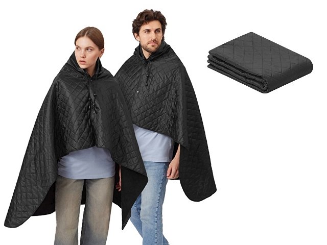 Плед-пончо 2-в-1 «Cappy» с капюшоном и мешком для бизнеса