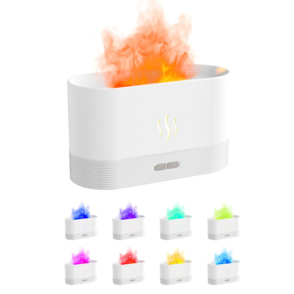 Светодиодный USB увлажнитель-ароматизатор Flame RGB, черный для бизнеса