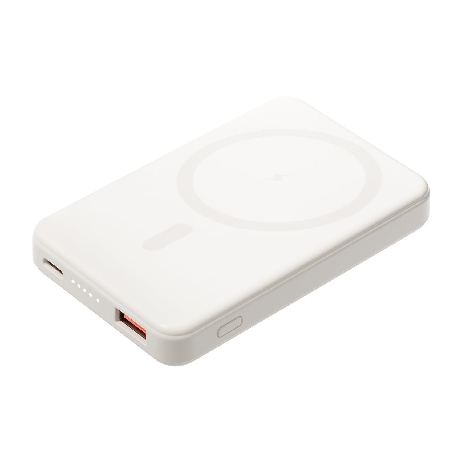 Внешний аккумулятор Ларго PD (Largo PD) 5000mAh с функцией беспроводной зарядки 15W, белый для бизнеса
