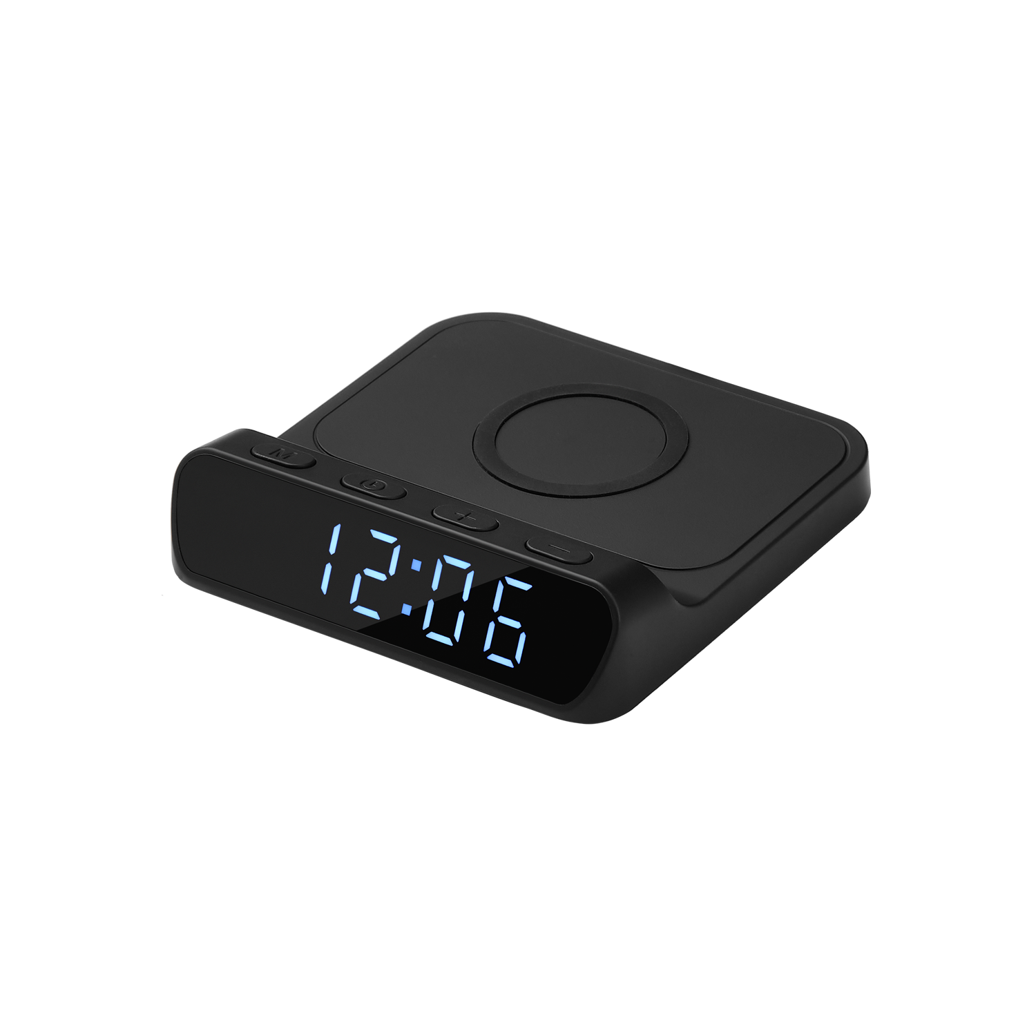 Зарядная станция с часами 15W Ригель (Rigel), черная для бизнеса