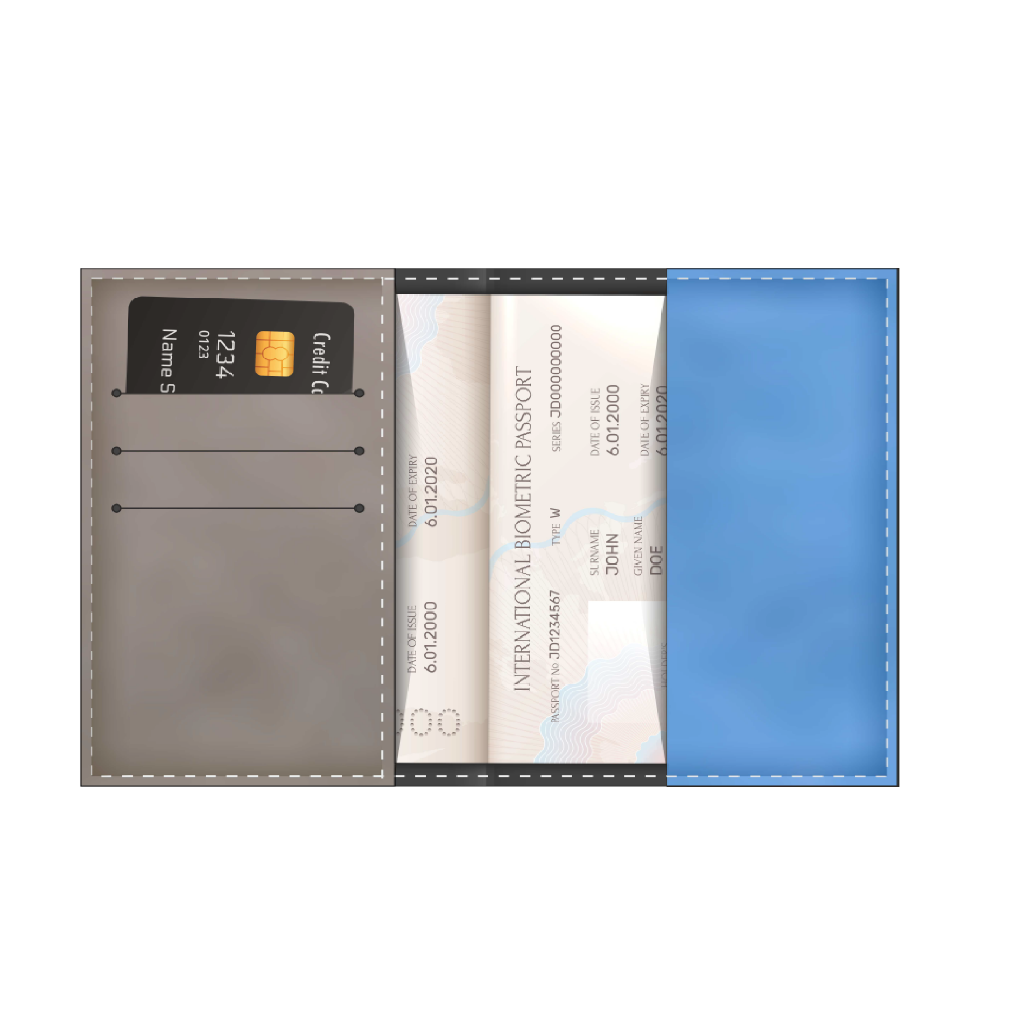 Обложка для паспорта Буру (Buru). Под заказ для бизнеса