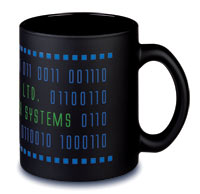 0972 Кружка Frozen Colour  матир. стекло черная (Senator) для бизнеса