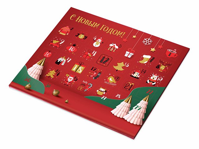 Шоколадный адвент-календарь «Festive» для бизнеса