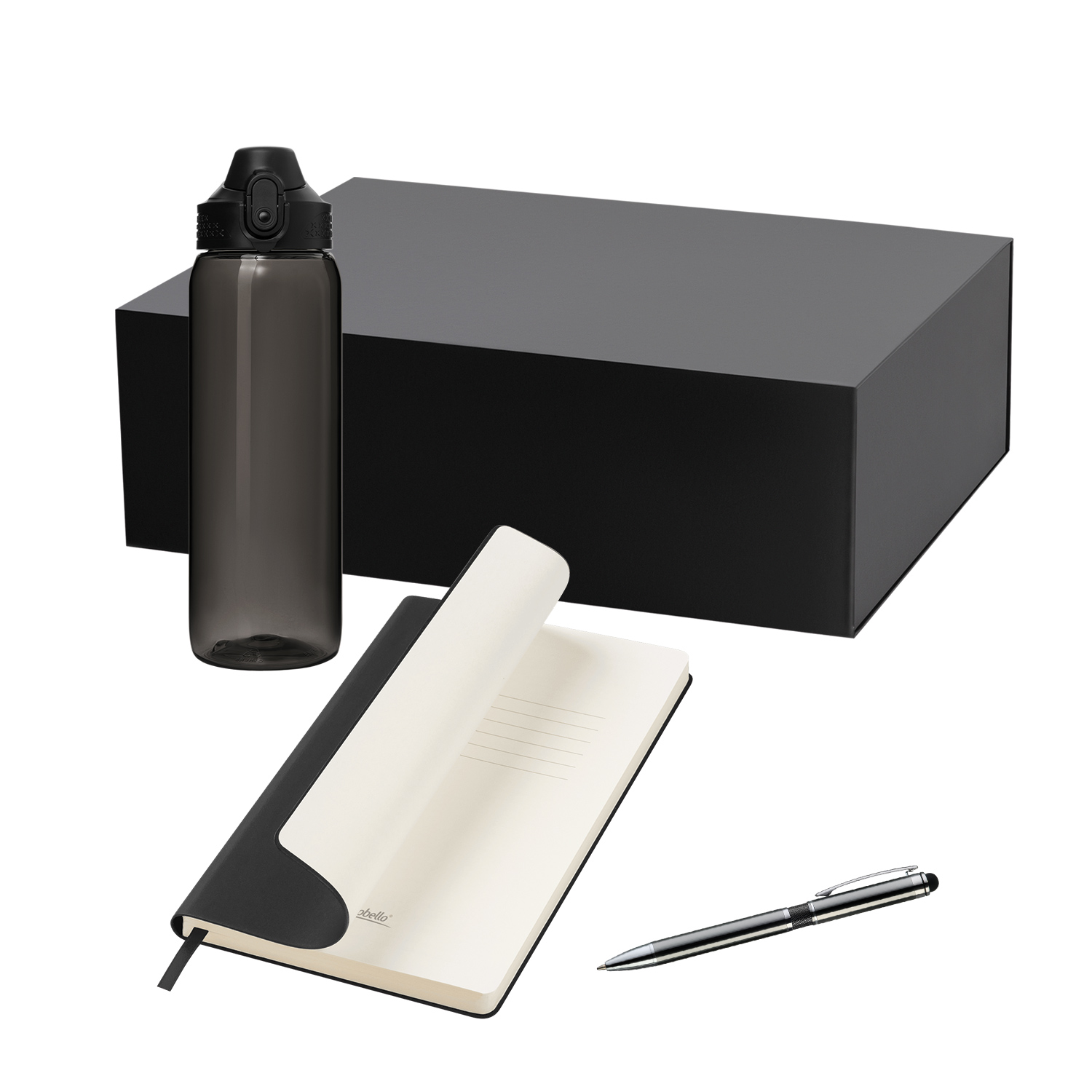 Подарочный набор Невада (Nevada), Стар (Star), черный (бутылка, ежедневник, ручка) для бизнеса