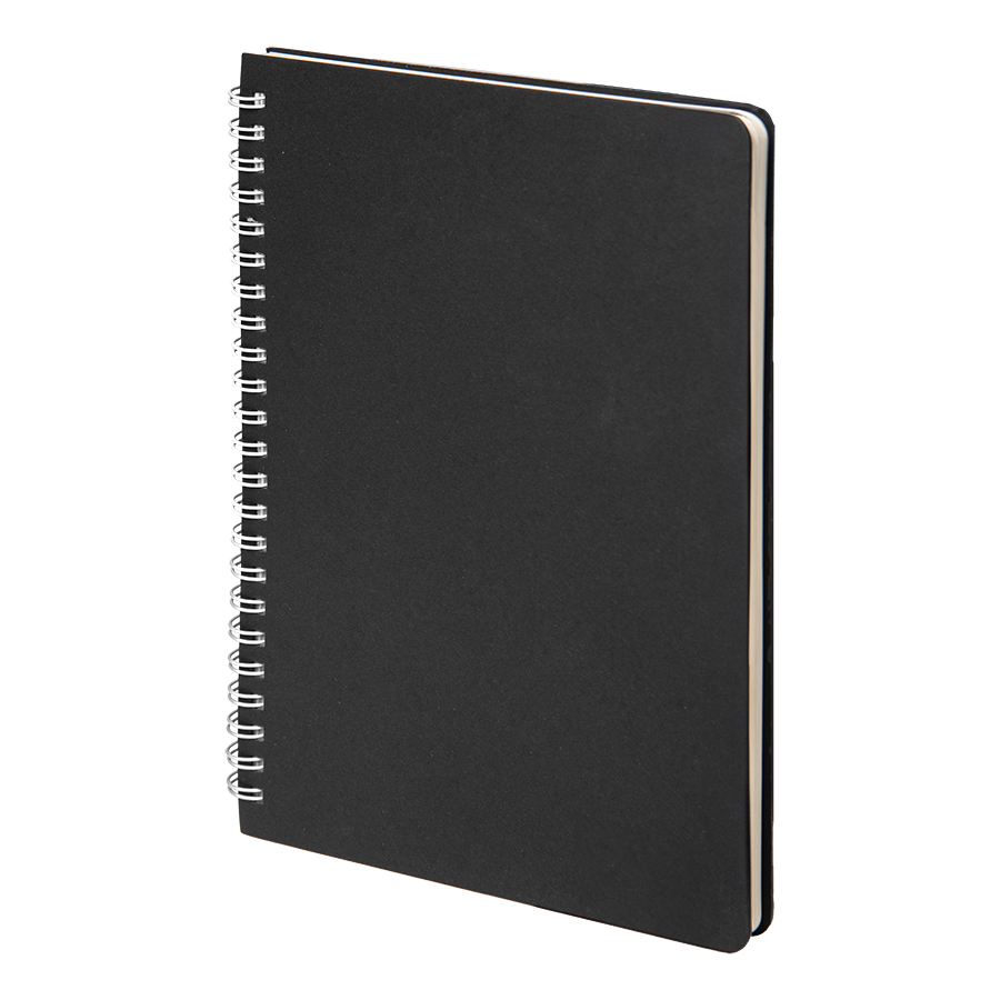 Блокнот на двойной пружине HELIX, 143 х 205 мм, черный, блок в линейку для бизнеса