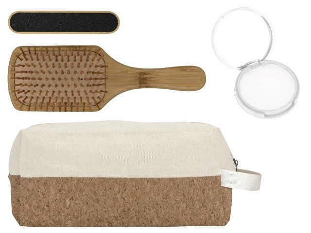 Подарочный набор с пилкой, бальзамом и расческой, белый