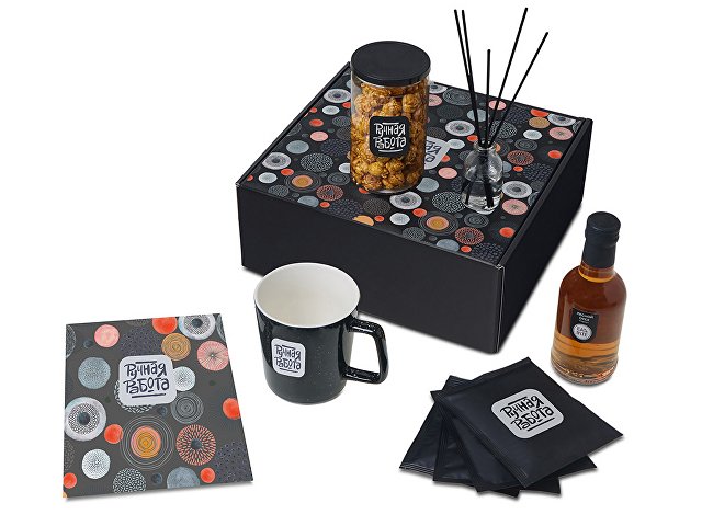 Подарочный набор «Re:y. Treat» с кружкой, сиропом и попкорном для бизнеса