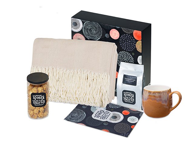Подарочный набор «Re:y. Haven»  с пледом, кружкой и чаем для бизнеса