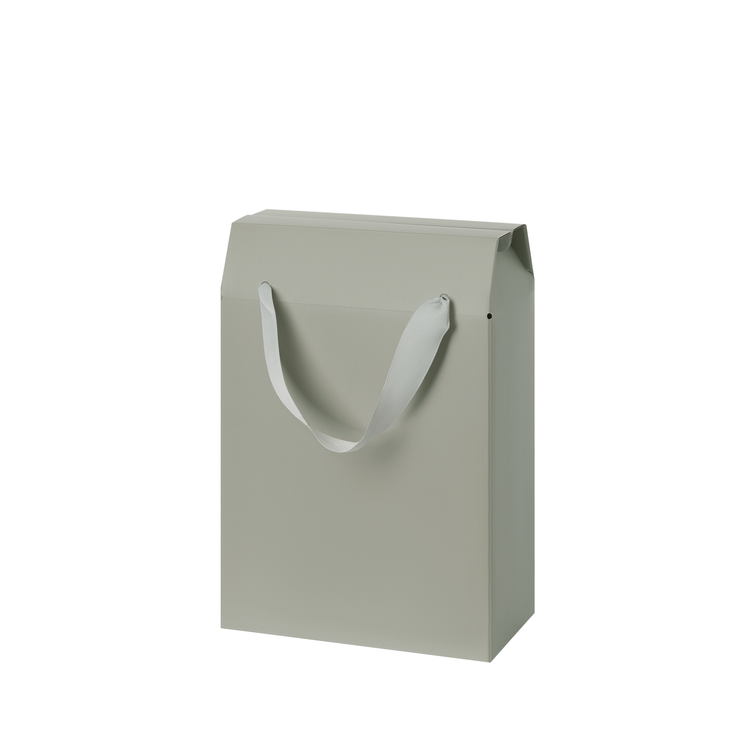 Подарочная коробка-пакет универсальная малая, серая для бизнеса