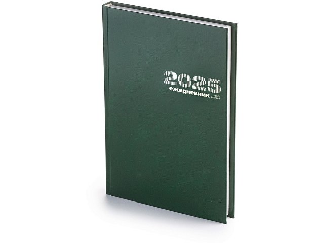 Ежедневник А5 датированный «Бумвинил» 2025, зеленый для бизнеса