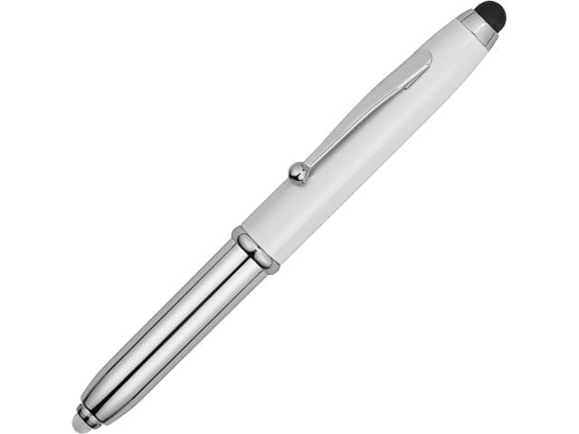 Ручка-стилус шариковая "Xenon", белый, синие чернила для бизнеса
