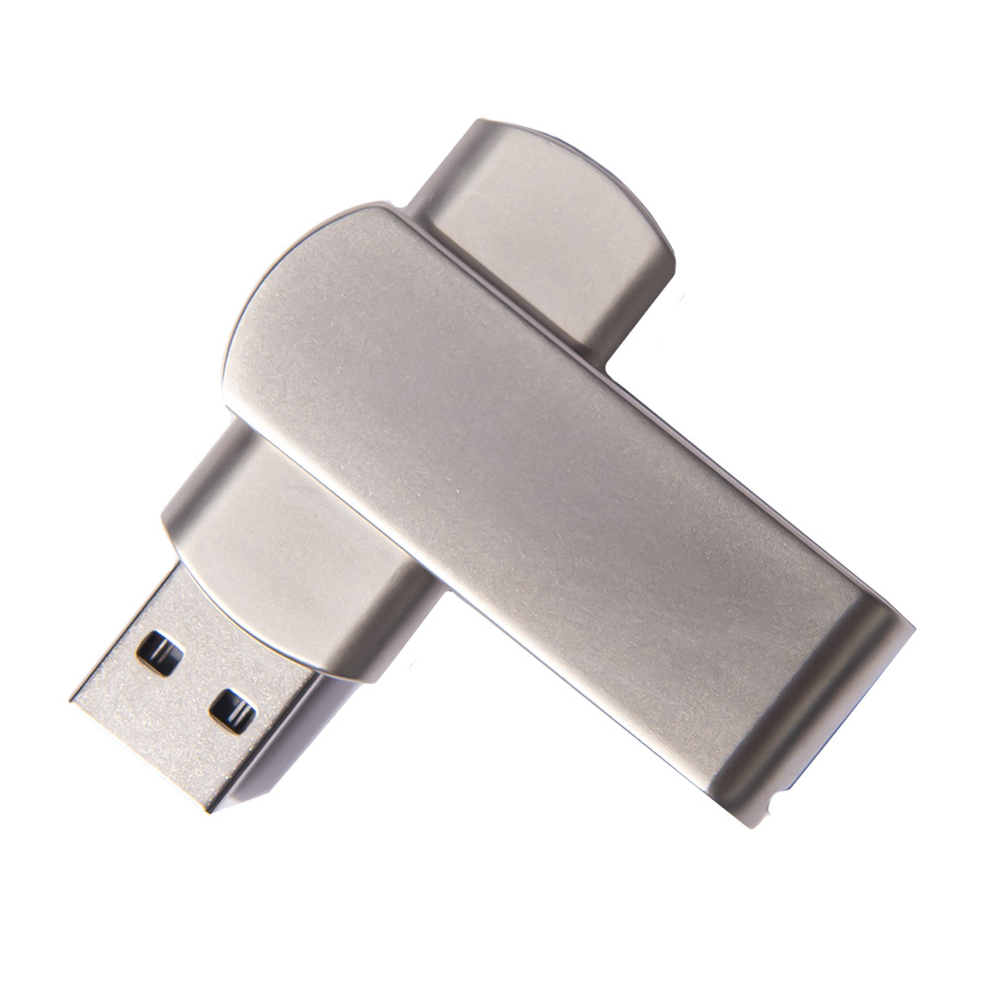 USB flash-карта SWING METAL (32Гб), серебристая, 5,3х1,7х0,9 см, металл для бизнеса