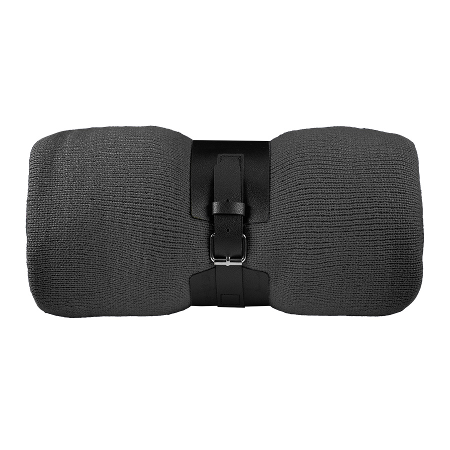 Плед  "Belt"; белый; 130 х 180 см; 100% акрил, с поясом для бизнеса
