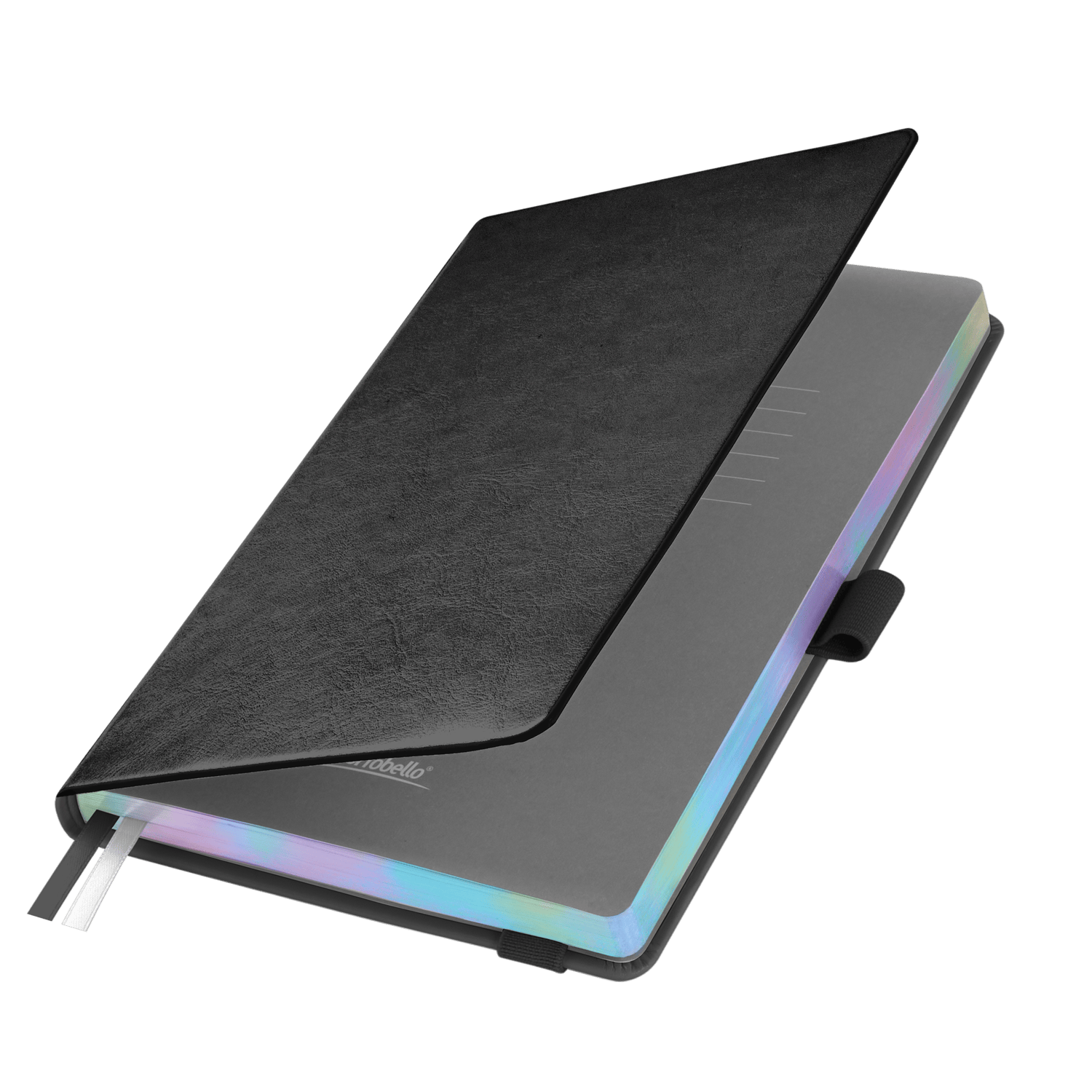 Ежедневник Гэлакси (Galaxy) недатированный, жесткая обложка, срез голограф. фольга, черный для бизнеса