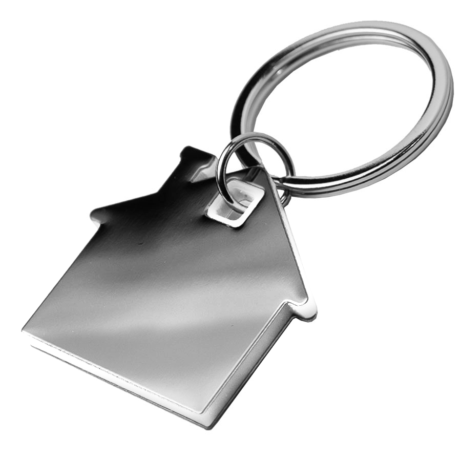 Брелок TONER HAUS; 4,1 x 3,7 x 0,5 см; белый, металл/пластик