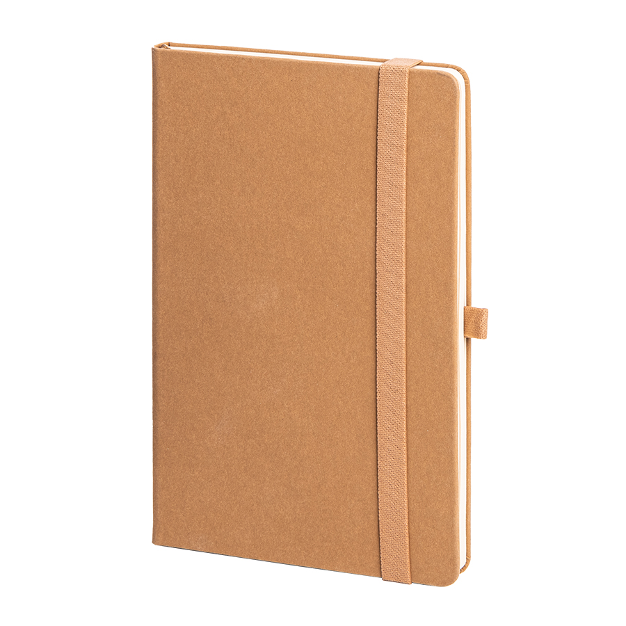 Бизнес-блокнот TERRI, A5, бежевый, твердая обложка, рециклированная бумага, в линейку