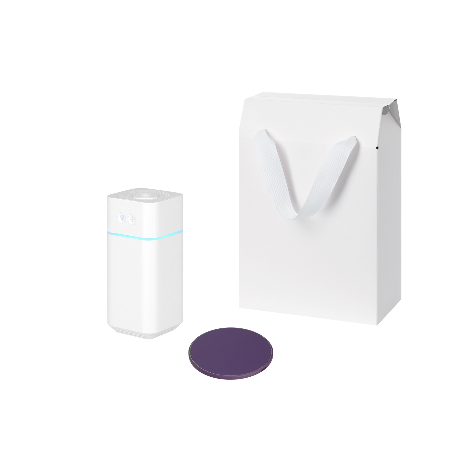 Подарочный набор Клауд НЕО, Аурис (Cloud NEO, Auris), фиолетовый (увлажнитель воздуха, зарядное устройство) для бизнеса