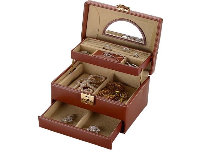 Шкатулка для драгоценностей Champ, коричневый для бизнеса