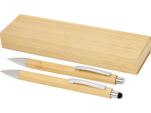 Oblys набор из бамбуковой шариковой ручки и механического карандаша - Натуральный для бизнеса