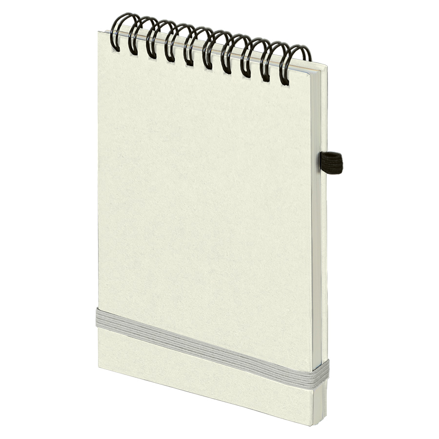 Блокнот на спирали MEMO, размер 95х145 мм, бежевый, блок в клетку для бизнеса