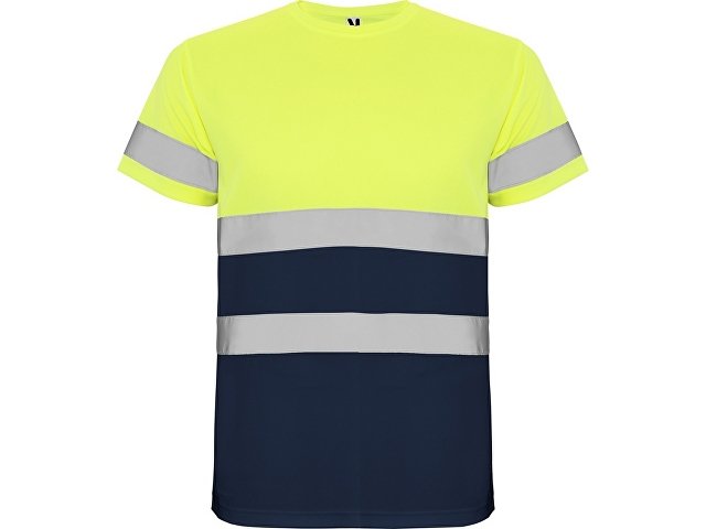 Футболка "Delta" мужская, нэйви/неоновый желтый для бизнеса