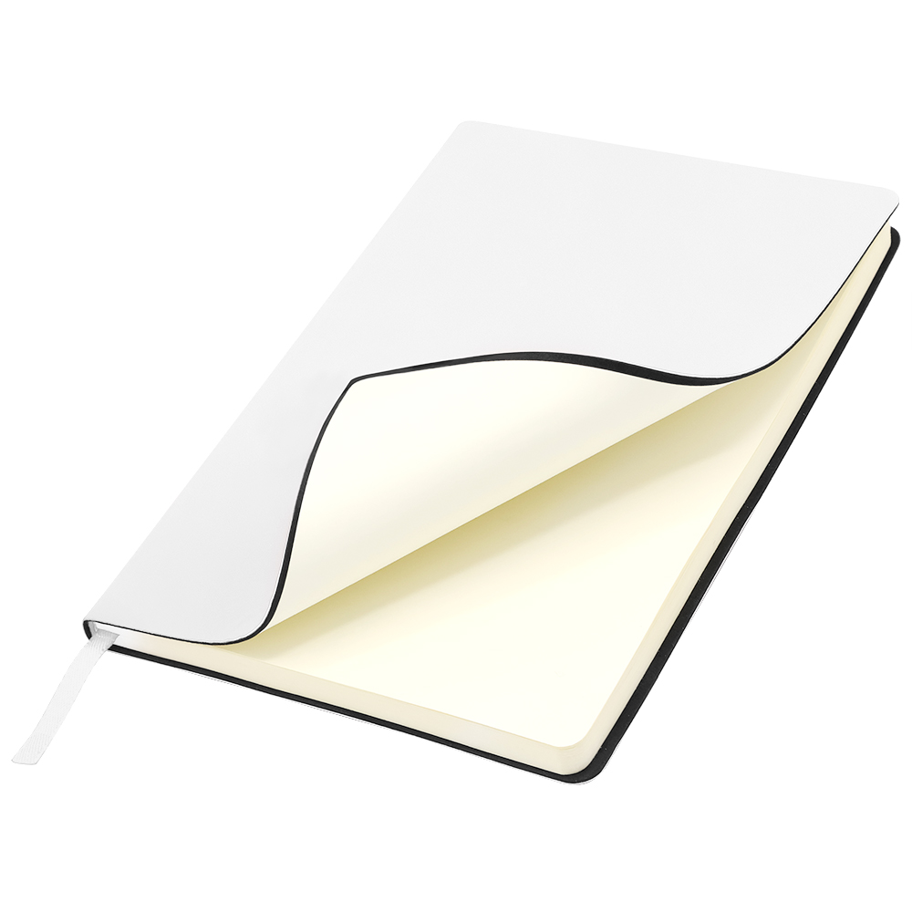 Ежедневник A5 недатированный Simflex в мягком переплёте, белый