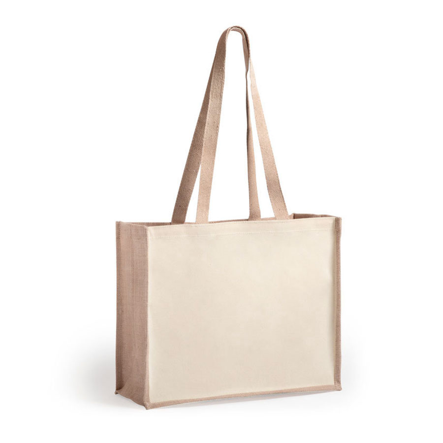 Большая сумка для покупок ROTIN из джута и хлопка для бизнеса