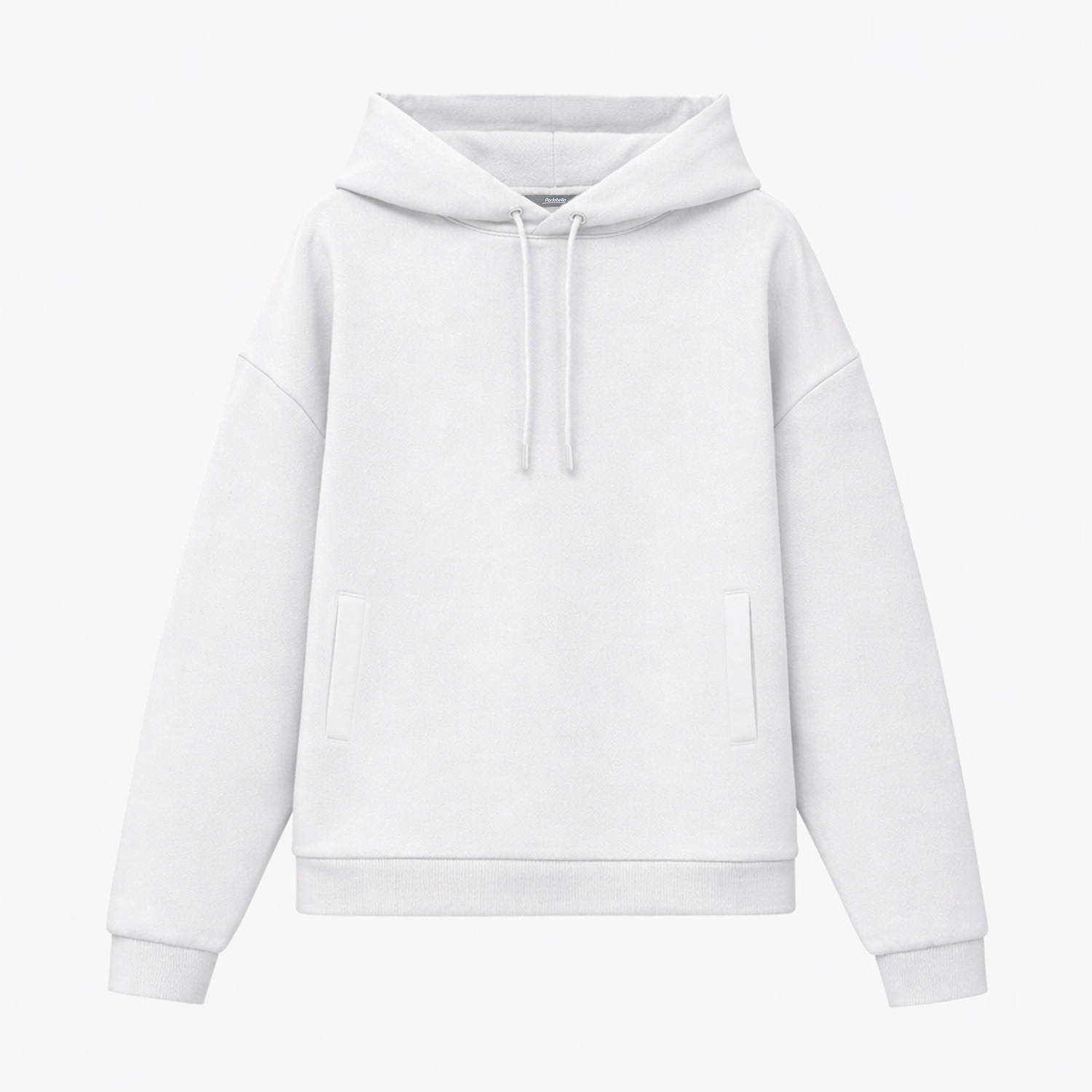 Худи релакс унисекс Баланс (Balance), с начесом, белый для бизнеса