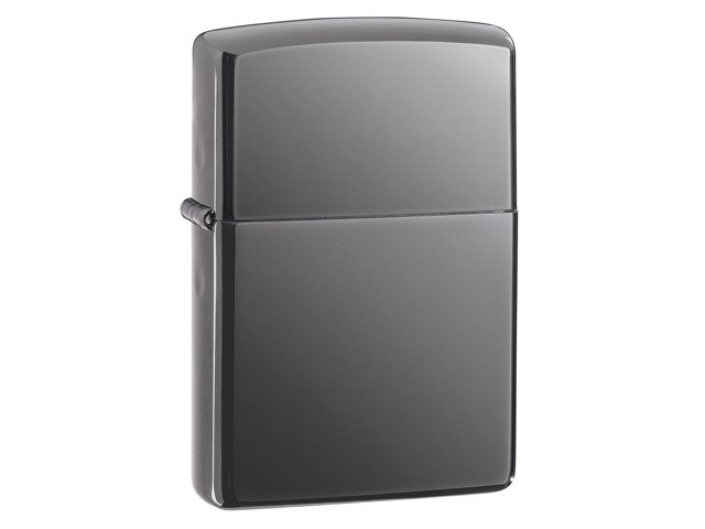 Зажигалка ZIPPO Classic с покрытием Black Ice, латунь/сталь, чёрная, глянцевая, 38x13x57 мм для бизнеса