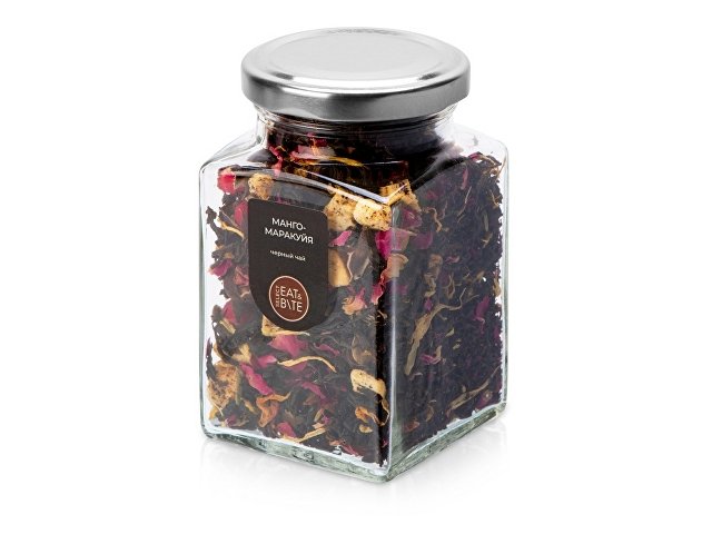 Чай черный, серия "Bouquet", манго-маракуйя, стеклянная банка для бизнеса