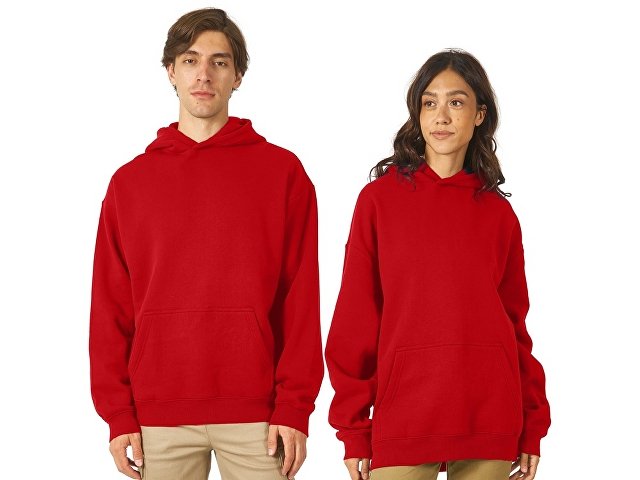 Толстовка с капюшоном оверсайз «Berlin» унисекс, красный