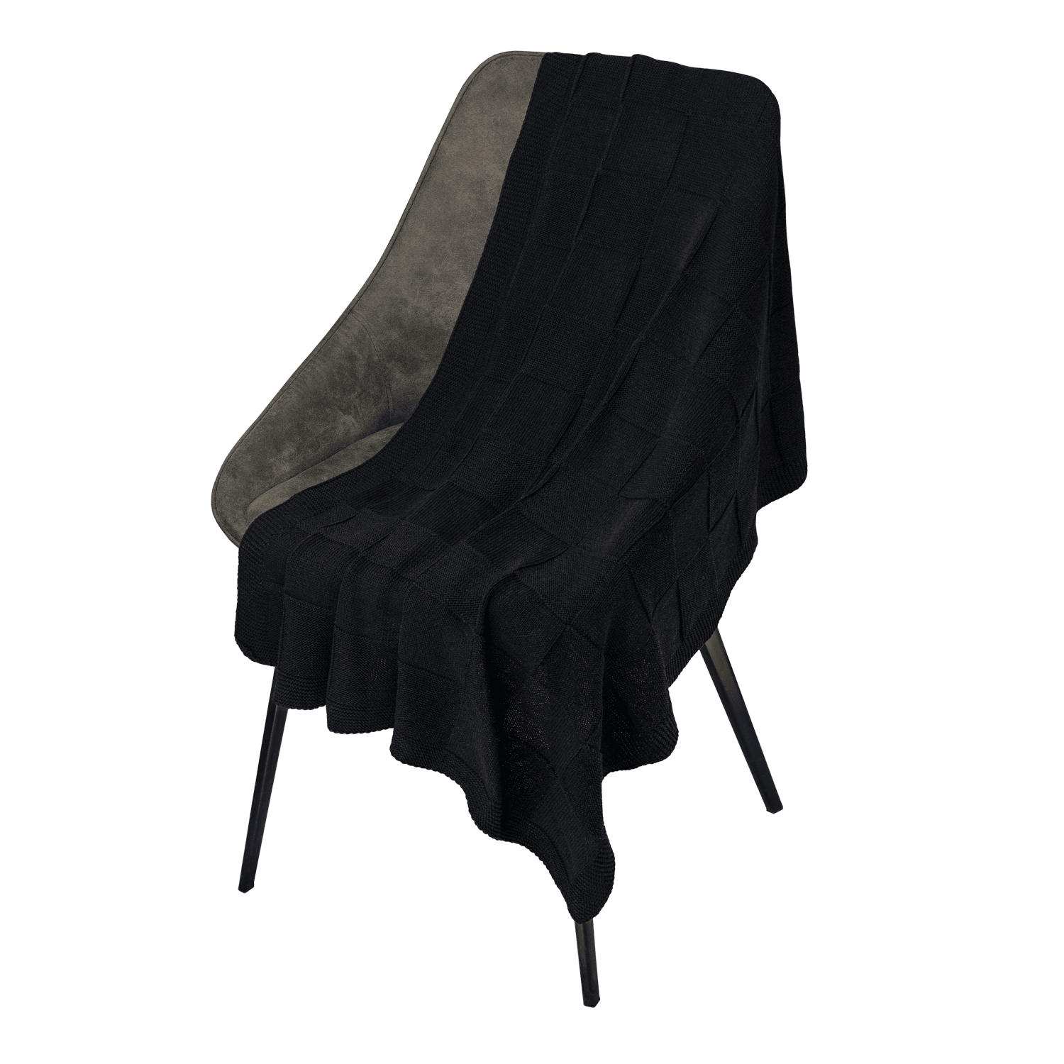 Плед Селла (Cella) вязаный, темно-синий (без подарочной коробки) для бизнеса