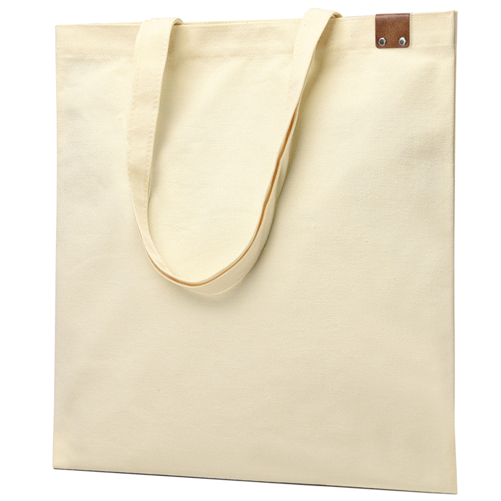 Сумка для покупок IVORY 325 г/м² с PU нашивкой, чёрный для бизнеса