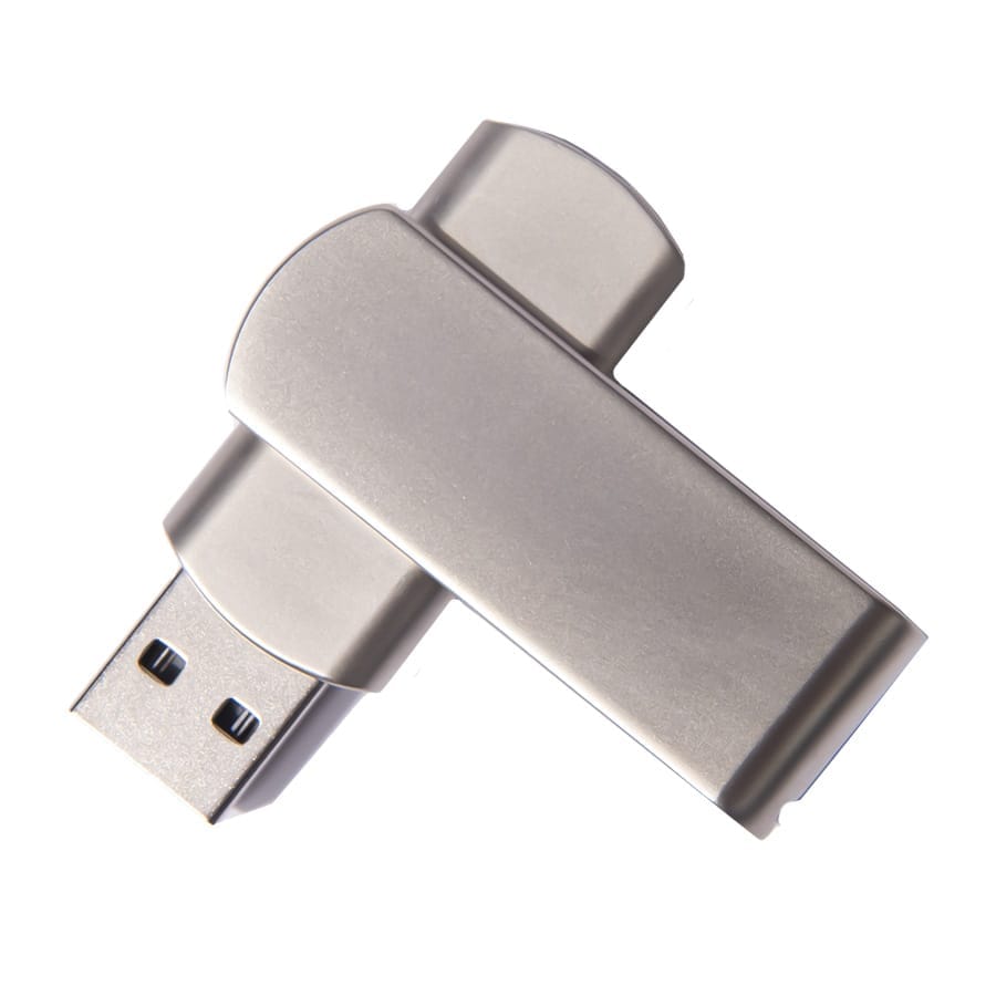 USB flash-карта SWING METAL (16Гб), серебристая, 5,3х1,7х0,9 см, металл для бизнеса