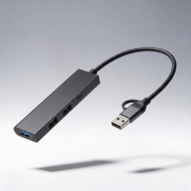 USB-концентратор «Command», серый для бизнеса