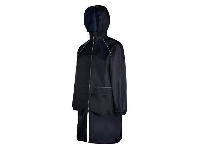 Дождевик "Sunshine" со светоотражающими кантами, темно-синий, размер  XS/S