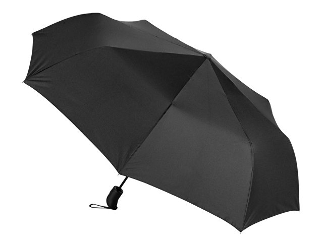 Зонт-полуавтомат складной «Roof» с куполом из переработанного пластика для бизнеса