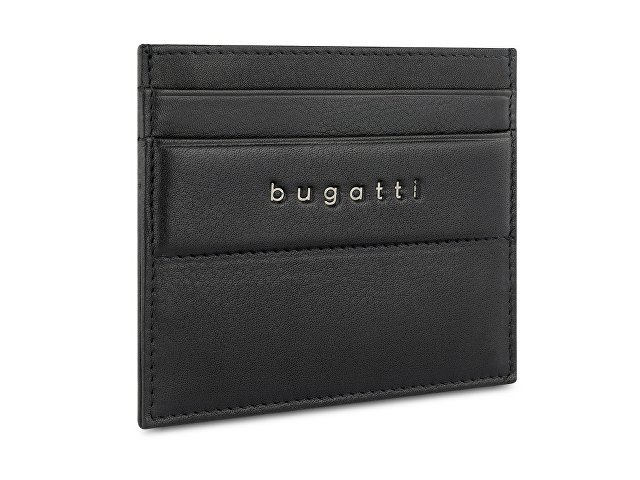 Портмоне для кредитных карт BUGATTI НОМ | NOME, с защитой данных RFID, черное, натуральная воловья кожа, 10,2х0,3х8,2 см для бизнеса