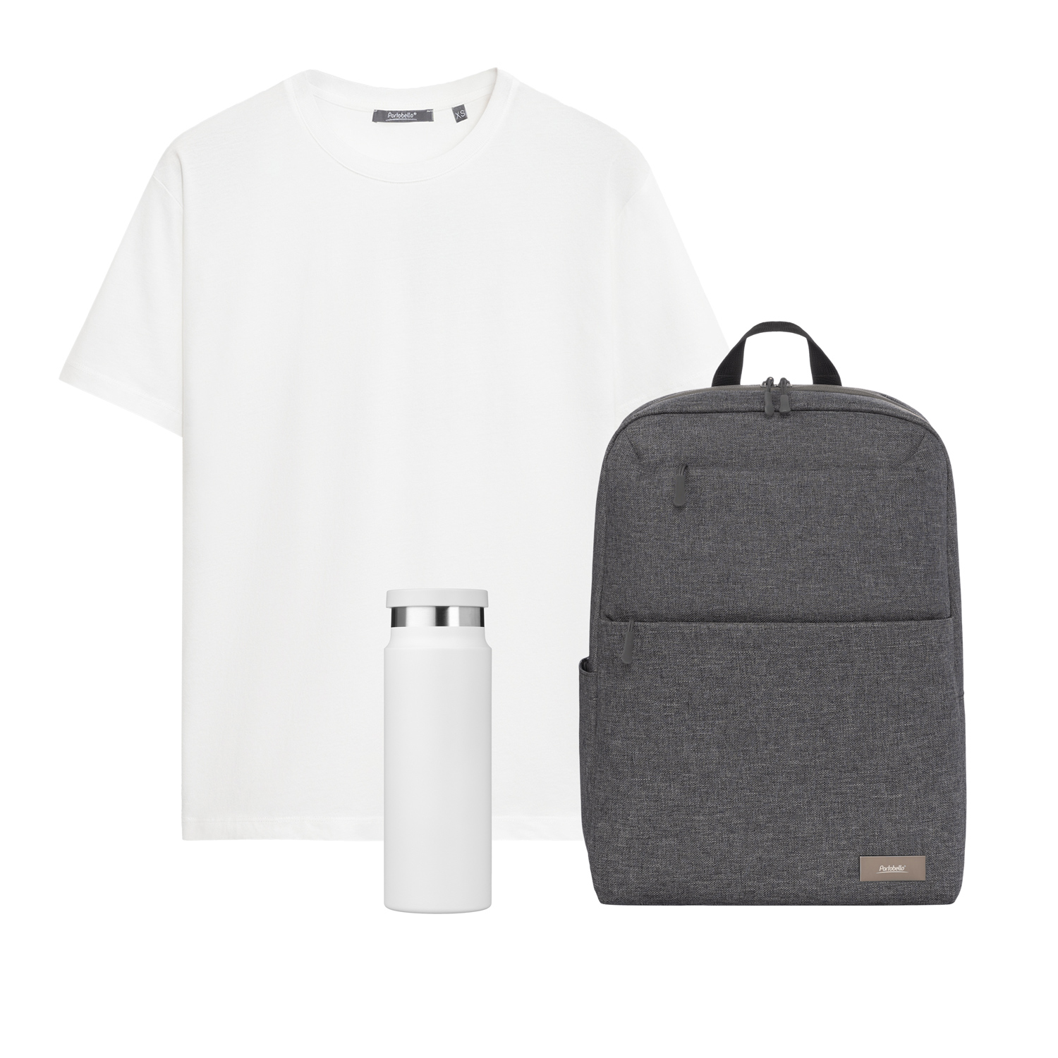 Набор с одеждой Крис (KRIS) (футболка, рюкзак, бутылка), белый, M для бизнеса