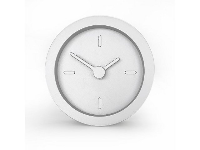 Часы настольные "Sparky" XXS, серебристые для бизнеса