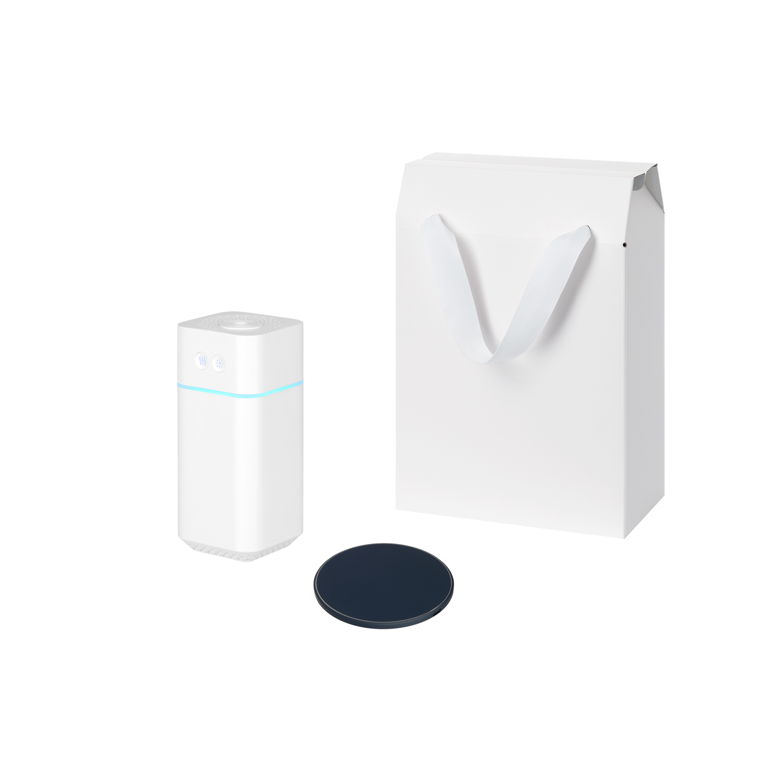 Подарочный набор Клауд НЕО, Аурис (Cloud NEO, Auris), синий (увлажнитель воздуха, зарядное устройство) для бизнеса