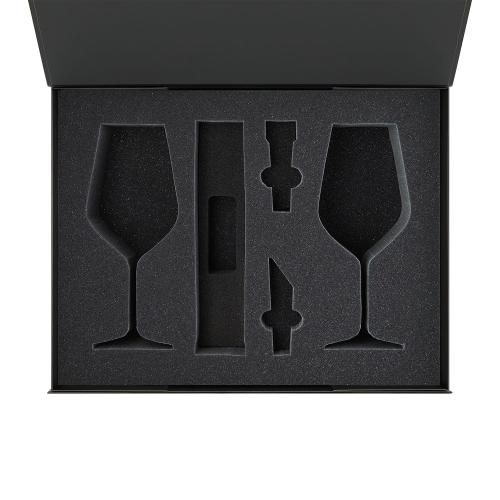 Ложемент под 2 бокала для вина + набор для вина Sacramento в большую коробку-трансформер (арт. 695722)